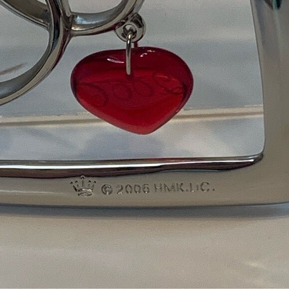 Hallmark - Metal Heart Ornament, 2006, Red Crystal "2006"Our Christmas Together - Picture 4 of 6